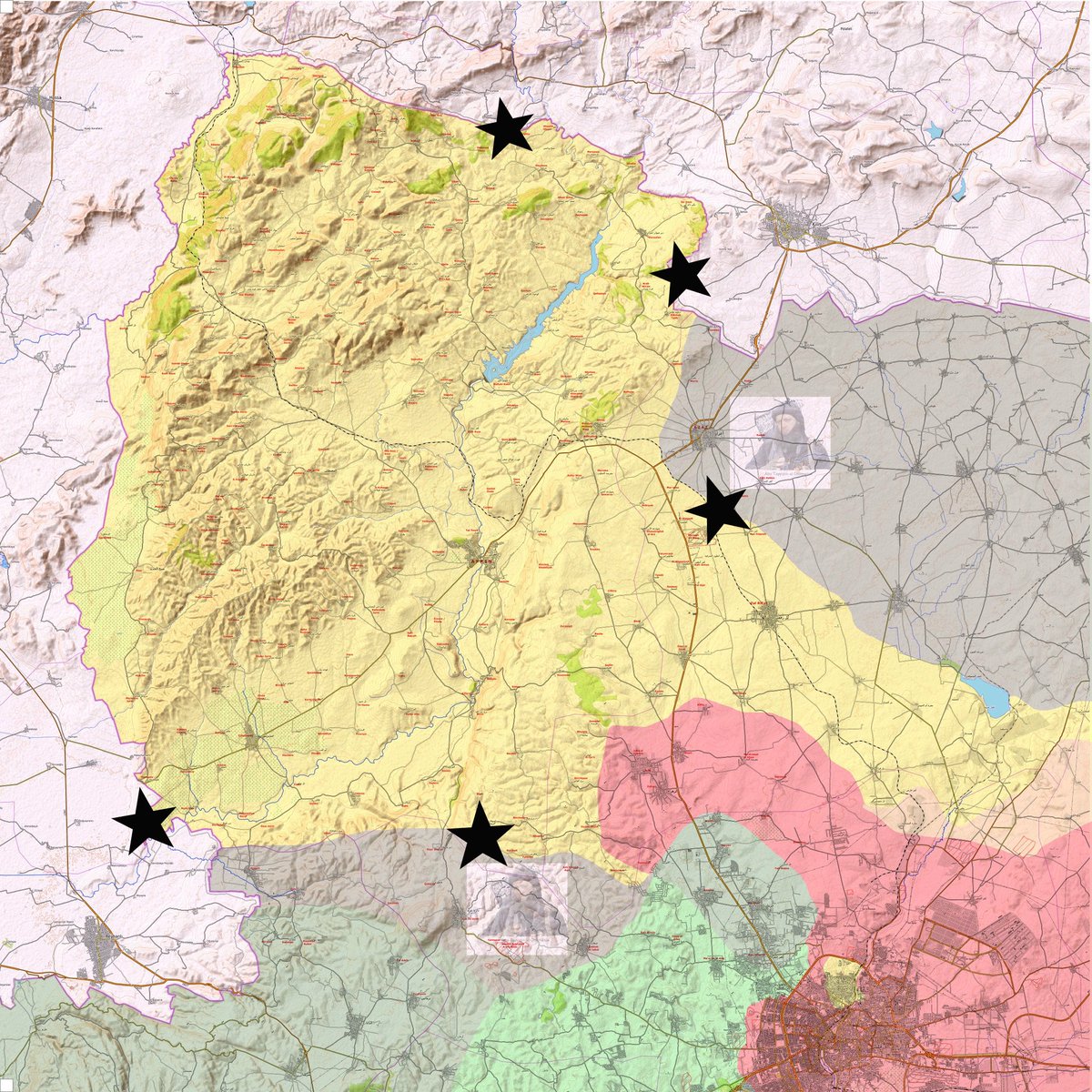 Mapa de Afrin